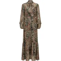 Nicowa Abendkleid "ARIWELA", Damen, Gr. 40, beige paisley, Casual, regular fit, Kleider Abendkleid, weich fließender Chiffon
