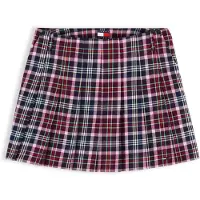 Tommy Hilfiger Plisseerock TOMMY JEANS "TJW PLEATED SKIRT", Damen, Gr. S (36/38), bunt (multi check), Web, Obermaterial: 100% Baumwolle, kariert, normal kurz, Röcke Plisseerock, Baumwolle