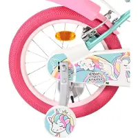 Kubbinga B.V. Volare Unicorn Kinderfahrrad – Mädchen – 16 Zoll – Grün – Zwei Handbremsen