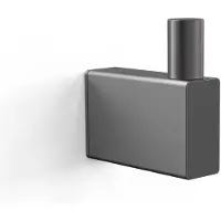 Zack Handtuchhaken Linea grau, Designer Design, 1.5x4.8x4.7 cm