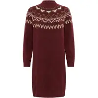 Cream Midikleid "Damen Kleid CRCherrie", Damen, Gr. S, N-Gr, rot (carbernet island), Obermaterial: 45% Polyacryl PAN. 31% Polyester PES. 20% Schurwolle WV. 4% Elasthan EL., Kleider Midikleid