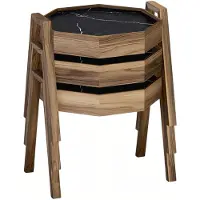AEA Elegantes schwarzes Holz Couchtisch-Set modern und robust
