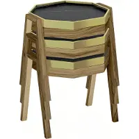 AEA Elegantes schwarzes Couchtisch-Set aus Holz im modernen Stil