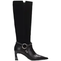 Hispanitas für Damen. HI265123 Paris Lederstiefel schwarz (37), 5 bis 8 cm, Reißverschluss, Lässig