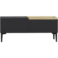 Skye Decor , Moderner TV-Ständer in Anthrazit, 160 x 48 x 37 cm | 100% melaminbeschichtete Spanplatte, 18 mm dick | Mit zahlreichen Regalen, wandmontierbar, stilvolles Design.
