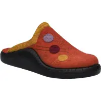 Josef seibel Hausschuh "Monaco D 07, rot-multi", Damen, Gr. 44, rot (rot, multi), Obermaterial: 100% Textilmaterial TEXMAT., Schuhe Hausschuh