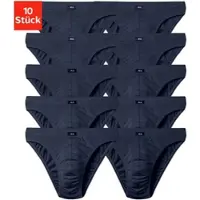 H.I.S. Slip H.I.S "Herren Minislip", Herren, Gr. 5M, 10 Stk., blau (navy), Jersey, Obermaterial: 95% Baumwolle, 5% Elasthan, unifarben, körpernah, Unterhosen Slip, in Baumwoll-Mix, Topseller