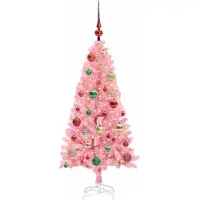 vidaXL Weihnachtsbaum Rosa 120 cm PVC
