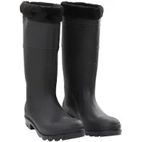 vidaXL Regenstiefel mit abnehmbaren Socken Größe 44 PVC schwarz