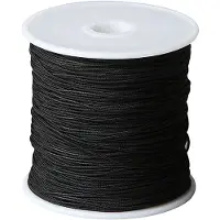 Creativ Company Macramé-Kordel, Stärke: 1 mm, Schwarz, 50m