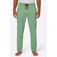 Witt Schlafanzug "Hose lang Hose lang", Herren, Gr. 48, grün (apfel, kirsche, kariert), Homewear-Sets Schlafanzug
