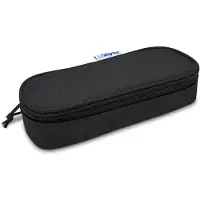 Waytex Federmäppchen oval groß halbstarr Reißverschluss 23x9x6 cm Schwarz