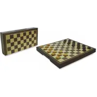 HOT Games Damespiel Magnetisch Nussbaum eingelegt 23x23x2cm