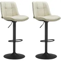 Vasagle Barhocker 2er Set, höhenverstellbar, drehbar, mit Rückenlehne