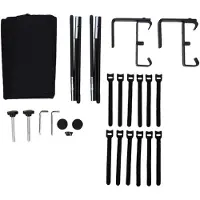 Gistuch Kabelmanagement-Tablett unter dem Schreibtisch, 36-Zoll-Klemme, Schraubmontage, Stoffkabel-Organizer für das Büro und Zuhause