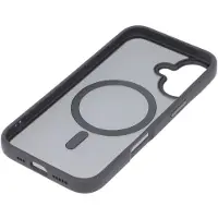 AccuCell Hülle passend für Apple iPhone 16 - schwarz transparent MagSafe Wireless Charging