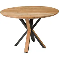 MASSIVMOEBEL24.DE MASSIVMOEBEL24 Esstisch rund Akazie 120x120x76 natur lackiert