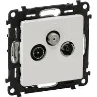Legrand VALENA LIFE TV+R+SAT, Durchgangsdose, weiß, 753165