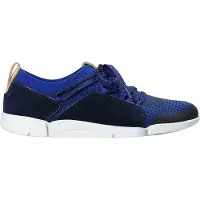Clarks Tri Amelia Damen Halbschuhe navy blau Leder leicht 35,5