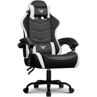 StarTech.com Gamingstuhl / Bürostuhl - XGC02 - Ergonomisch - Höhenverstellbar - 360° Drehbar - Armlehnen - Rollen - PVC-Kunstleder - Weiß