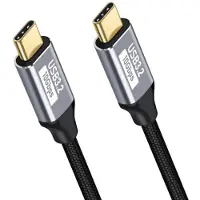INF GEN2 USB-C-auf-USB-C Kabel PD100W e-marker Alu und Nylon 0.5/1/1.5/2/3m für Büro und Reise 3 m