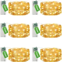 SURIGHT Mini-Lichterkette mit Timer – Set mit 6 Stück – 3 Meter Länge – 30 LEDs – Kupferdraht – Micro-Lichterkette für den Innenbereich – für Partys – für den Garten