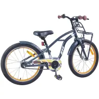 vidaXL Kinderfahrrad 22 Zoll für 7-12 Jahre alt Dunkelgrau
