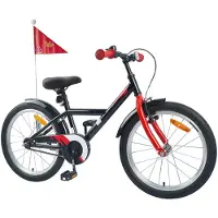 vidaXL Kinderfahrrad 18 Zoll für 5-7 Jahre alt Schwarz
