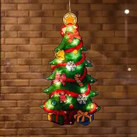 Dripio Weihnachtsbeleuchtung mit Saugnapf, LED, 15x25 cm, für Fenster