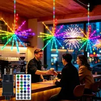 Dripio 3er-Set Hängelampen, 672 LEDs, Feuerwerk-Effekt, IP65, Solar