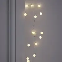 Dripio Lichtsnoer mit 80 warmweißen LEDs, Timer, 1,5 m, Perlendekoration