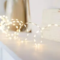 SURIGHT Lichterkette mit 378 Micro-LED-Lampen – Warmweiß – Netzbetrieb