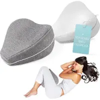 Unyqoos Orthopädisches Seitenschläferkissen (Kniekissen) mit 2 Bezügen, Memory Foam – richtet Knie, Beine & Hüfte optimal aus