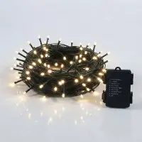 Spetebo LED Lichterkette 80 LED 6 m warmweiß mit Timer - Weihnachtsdeko Innen Außen