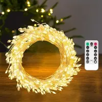 Dripio Feenlichter 6 m, 200 LEDs, warmweiß, wasserdicht, mit Fernbedienung