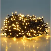 Spetebo Lichterkette 240 LED warmweiß mit Timer für Innen & Außen -