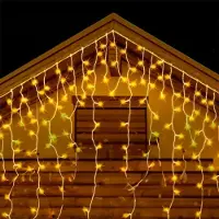 Dripio LED-Eiszapfen-Lichterkette 10 m, warmweiß, 24 LEDs