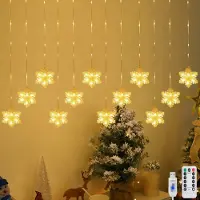 Dripio LED-Lichtgordijn 3 m, 204 LEDs, Schneeflocken, 8 Effekte