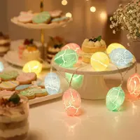 Dripio Oster-Lichterkette 2 m, 10 LEDs, Timer, batteriebetrieben, warmweiß