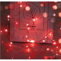 Dripio Lichterkette, 3 m, 30 LEDs, rot, batteriebetrieben, klein