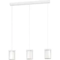 Eglo Hängeleuchte "CHIUSELLO-Z Pendellampe - Stahl - LED - 3X3,7W - IP20", weiß, 3, H: 110cm, 1 Stk., Leuchten, Hängelampe, Deckenlampe, Wohnzimmer, Esszimmer, L83 x B13 x H110 cm, Hängeleuchte