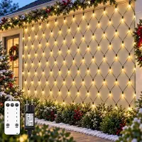 Dripio LED-Lichtnetz 2x2 m, 144 warmweiße LEDs, IP44, mit Fernbedienung & Timer