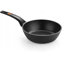 BRA Efficient A271124, Rund, Allzweckpfanne, Schwarz, Orange, Teflon Platinum Plus, Keramik, Gas, Induktion, 24 cm