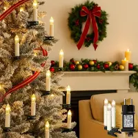 Dripio LED-Kerzenlichterkette, 30 warmweiße Kerzen, 10,3 m, für Weihnachtsbaum