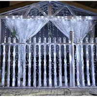 Dripio Gordijnverlichtung, kaltweiß, 2x2 m, 200 LEDs, batteriebetrieben