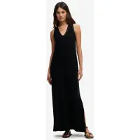 Superdry Laddered Jersey Maxi ärmelloses Langes Kleid