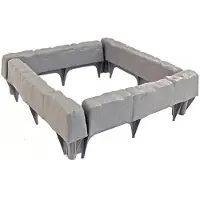 OEM Gartenrand, langlebiges Material, einfache Installation, Hellgrau