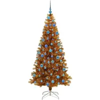vidaXL Weihnachtsbaum Gold 180 cm PET