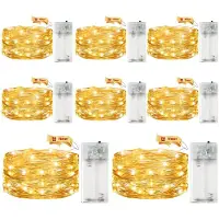 Dripio LED-Lichtkette mit Timer, 3 m, 30 LEDs, warmweiß, 8 Stück