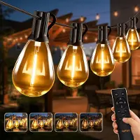 Dripio LED-Lichterkette 15m, 25+2 S11, IP45, dimmbar, 2200K, warmweiß